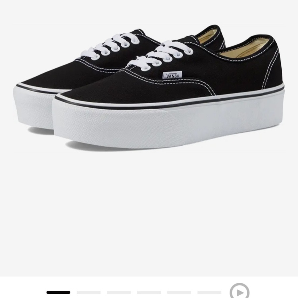 Vans Black and White Platform Old Skool Sneakers
